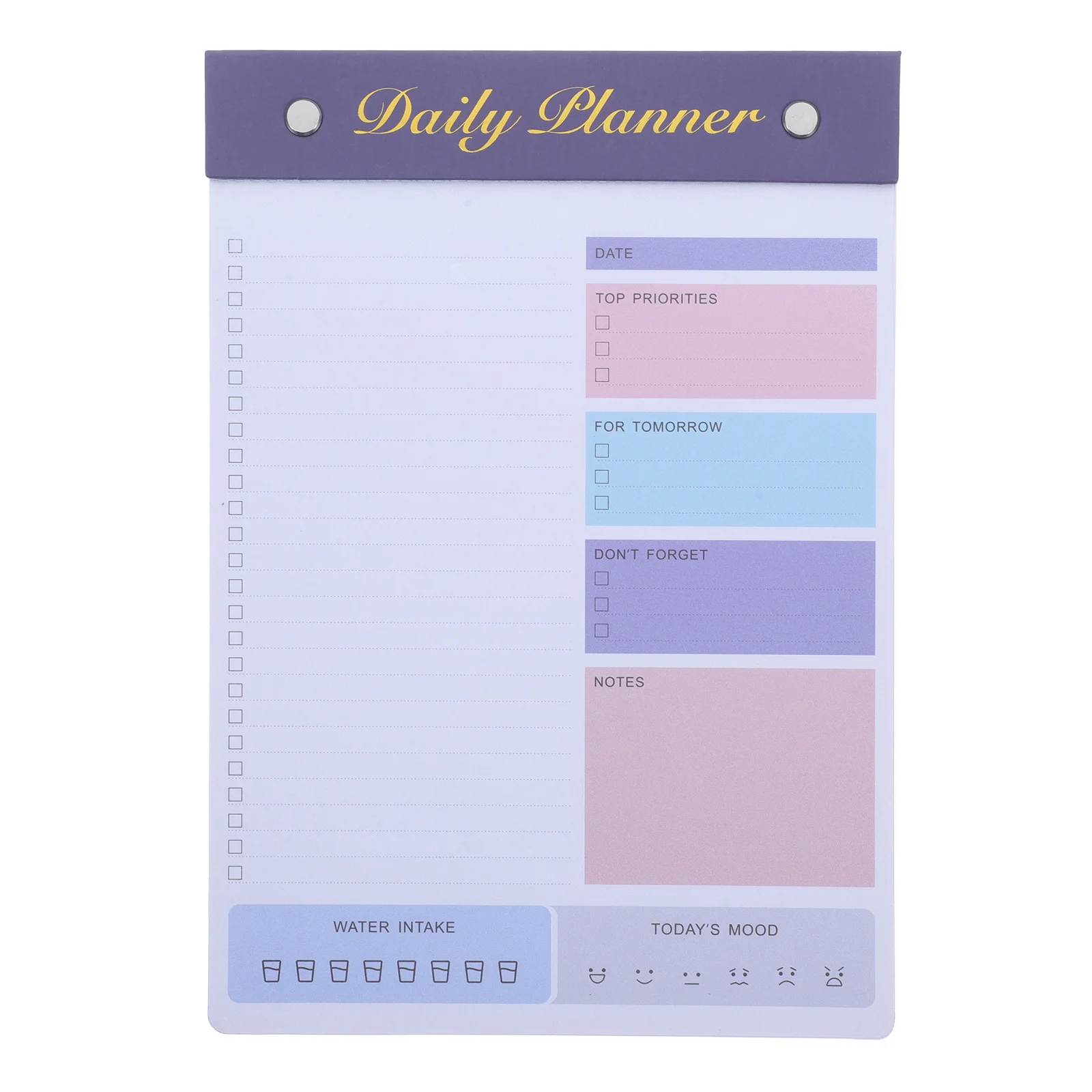 Undated Weekly Planning Pad Self Adhesive Notepads Tearable The Notebook Memorandum off for Schedule