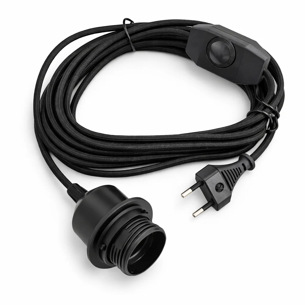 JOYINLED Steckbare Pendelleuchte mit 4,5 m Kabel, Lampenfassung, Hängelampen-Set, E27-Fassung, Lampensockel, Hängelampenkabel mit Ein/Aus-Schalter