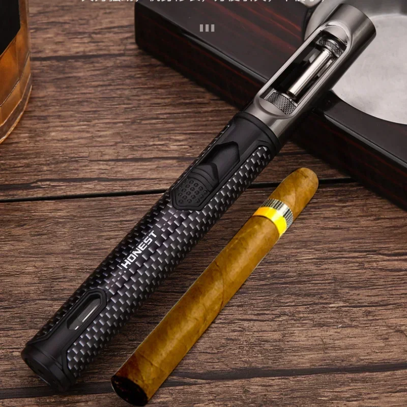 Nuevo 1300C pistola de pulverización de mano encendedor de Gas Visible a prueba de viento Turbo encendedor de Gas cigarro cocina al aire libre Camping BBQ Gadgets para hombres