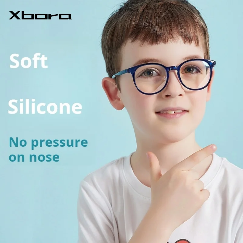 

Xbora Round Retro Glasses Frame Ultra Light and Comfortable TR90 Frame New Male and Female Optical Prescription Glasses5001B
