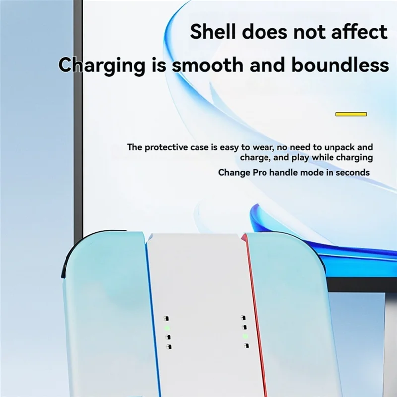 لمقبض وحدة التحكم في التبديل قاعدة شحن قاعدة شاحن لاسلكي ذكي مع RGB متوافق مع مقبض Joycon-PZZW
