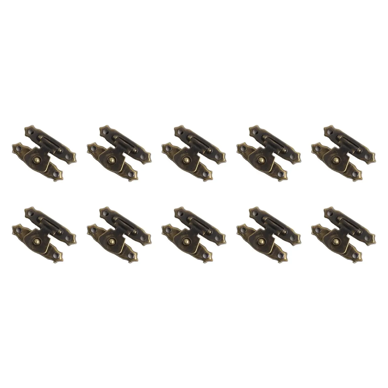 Home Buckles Small Things Clasp Hardware Hasps Iron With Screws 10PCS Box Bronze Improvement Silver Jewelry Box