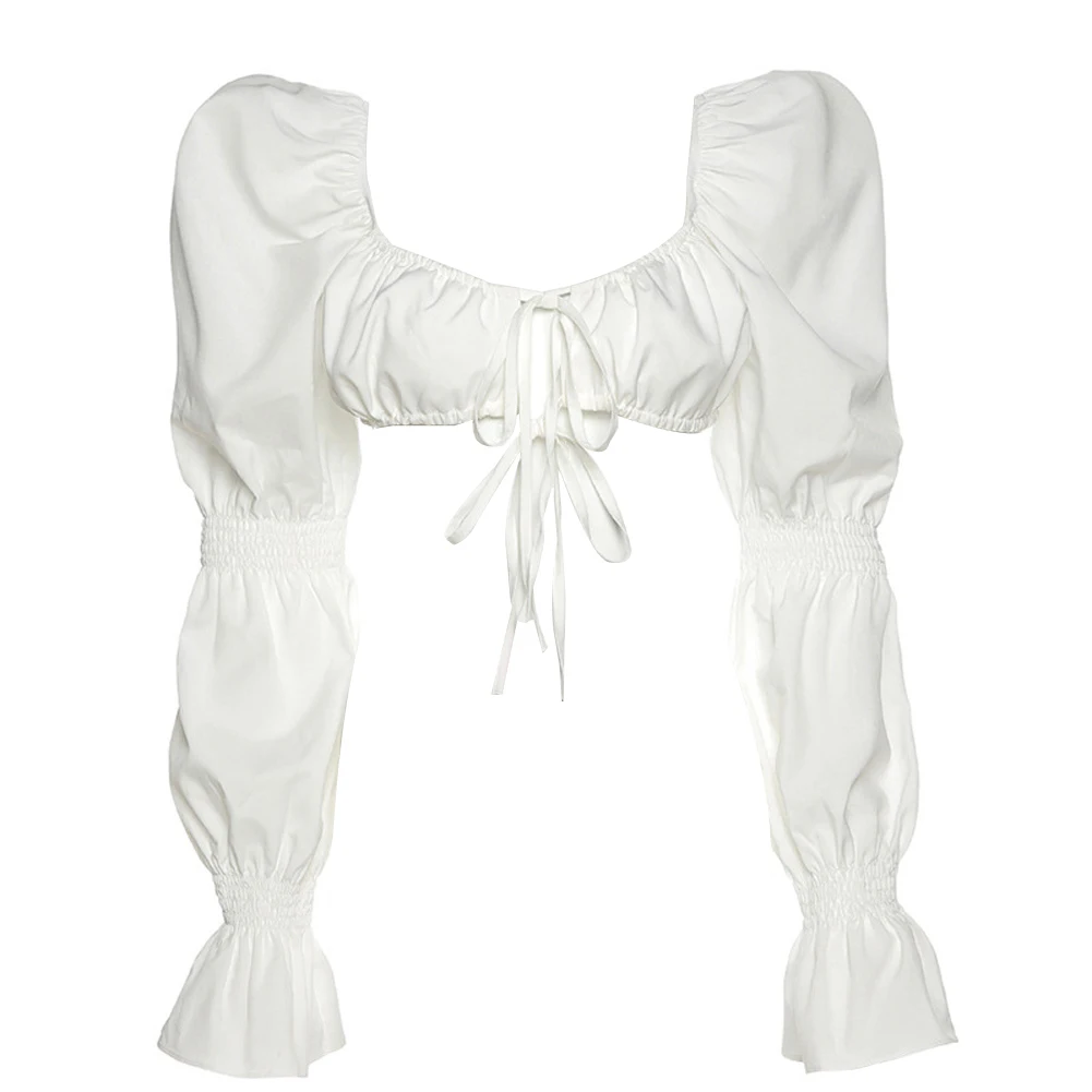 T-shirt manches bouffant décontracté pour femmes, Streetwear, Faion S, automne 2023, autre matériau 00%, Premium Dres pour dames