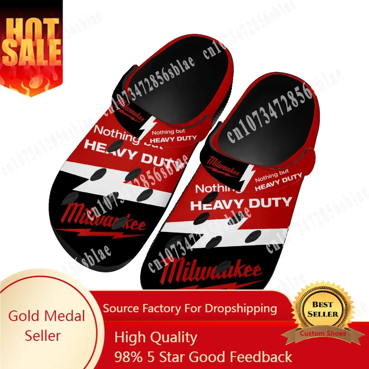 

M-MilwaukeeS Home Clog Mens Women Youth Boy Girl Sandals Shoes Garden Bespoke Customized Breathable Shoe Beach Hole Slippers