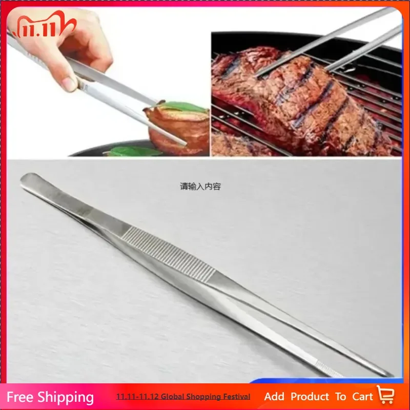 

Multifunction Barbecue Tongs Food Tongs Food Clip Kitchen Gadgets Stainless Steel Churrasco Tweezers Clip Buffet BBQ Tool