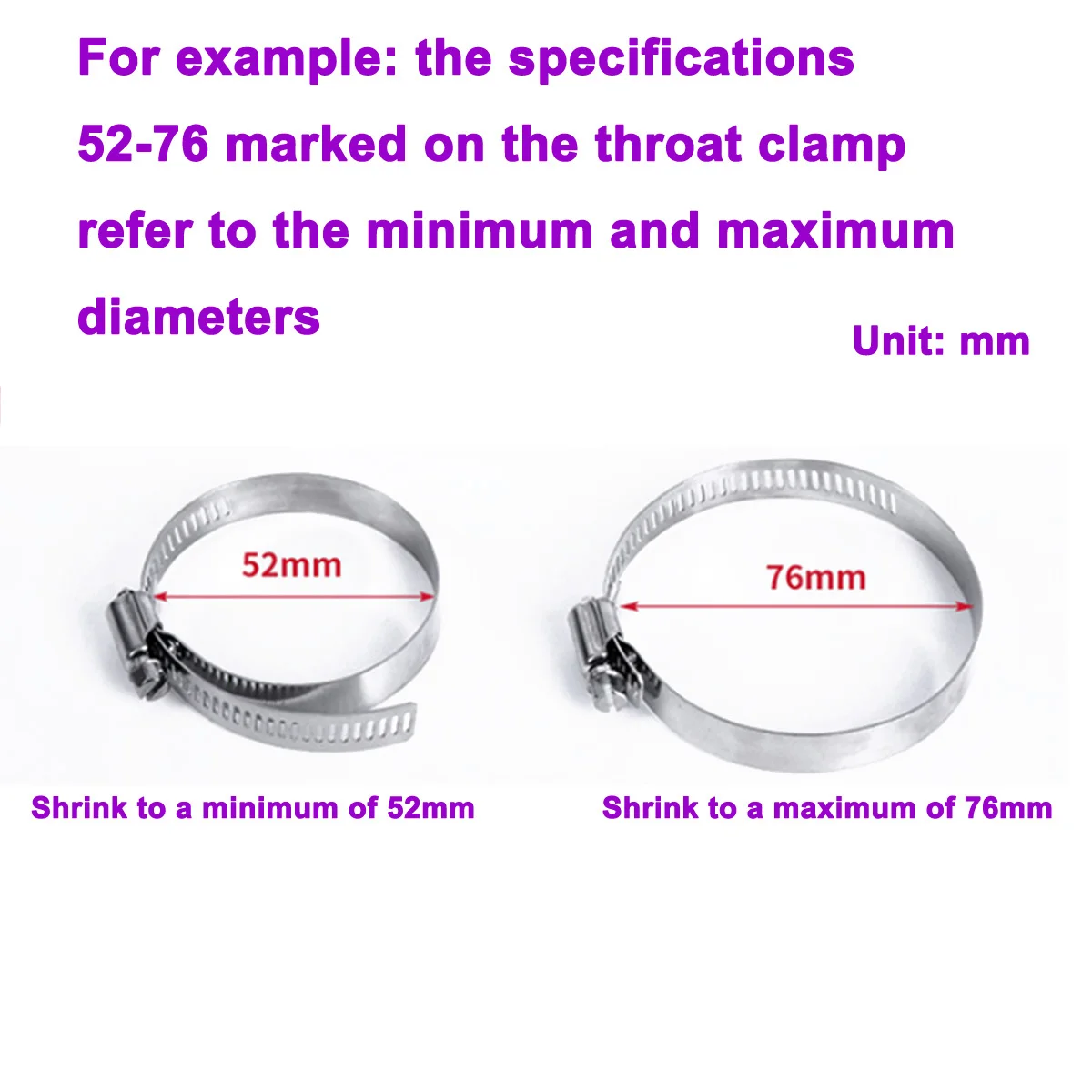 

304 Stainless Steel Strong Water Pipe And Trachea Fixing Clip Clamp