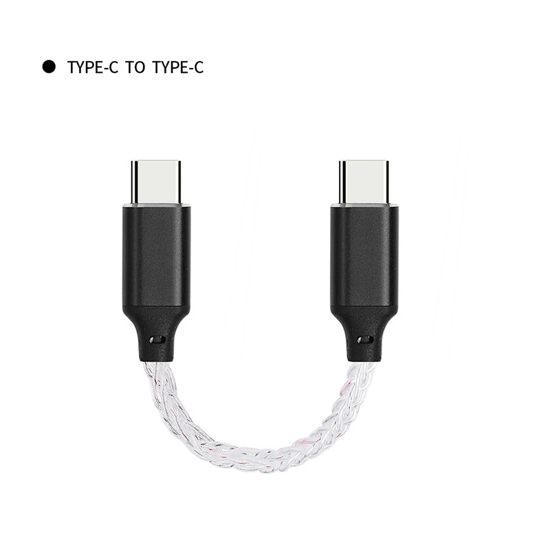 USB Type C To Type C DAC Hifi Adapter Earphone Amplifie Digital Decoder AUX Audio Cable Converter Android OTG Adapter Cable