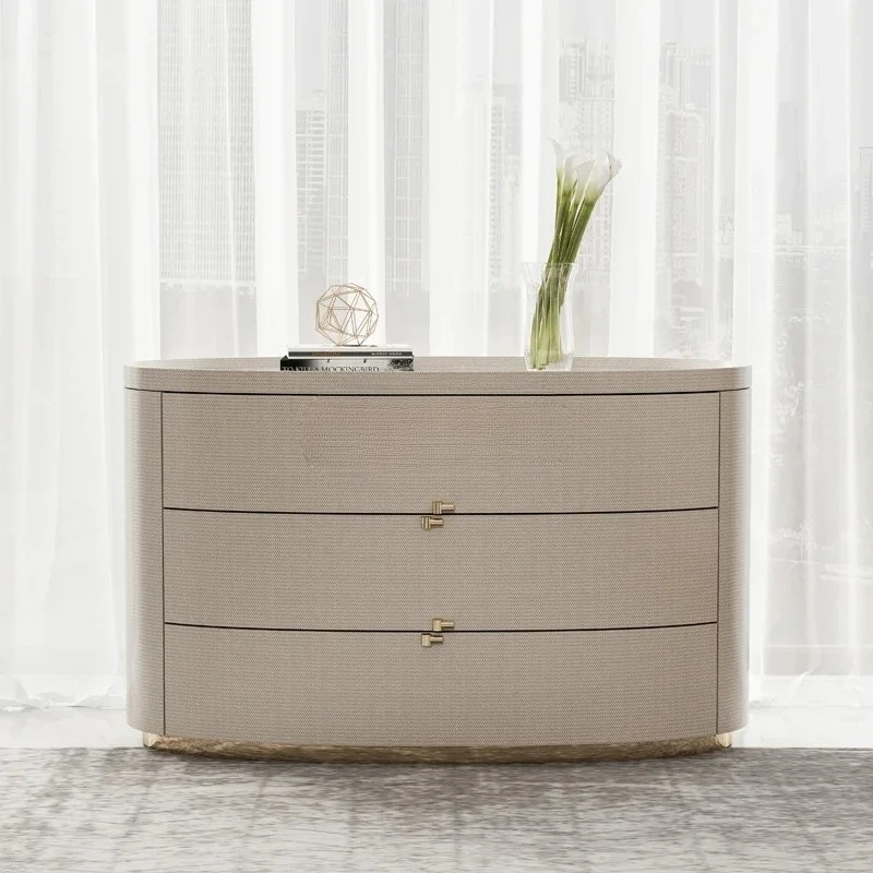 

Итальянский светлый роскошный шкафчик для спальни, гардеробная Nakajima, прикроватный шкаф с тремя ведрами