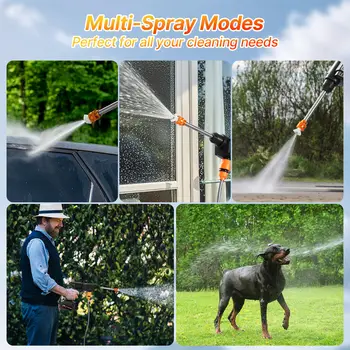 無線高壓清洗機,三合一噴嘴手持式無線電動高壓清洗機,便攜式無線電動清潔工具,435馬力 6 best sales 高壓清洗槍 - №4