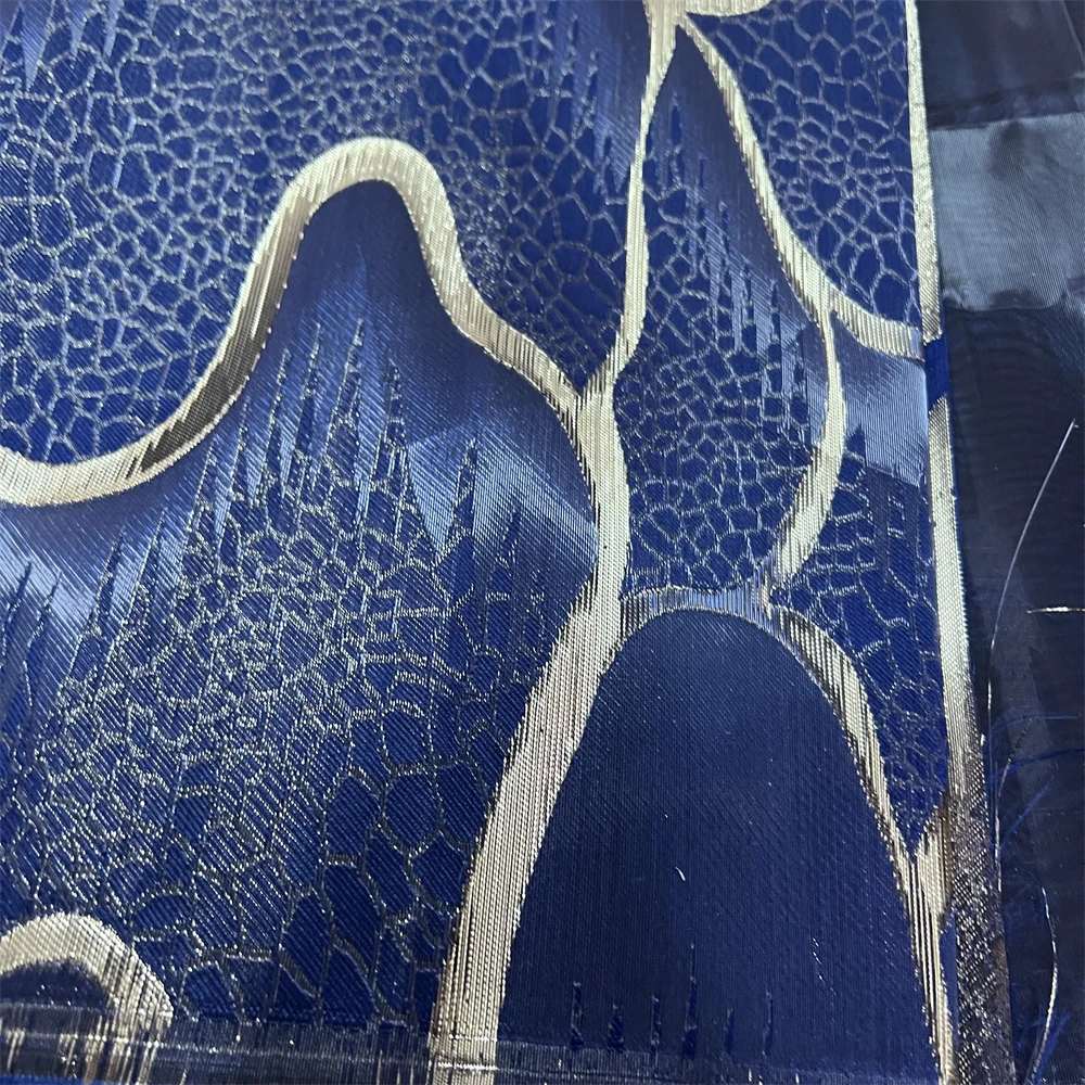 2025 Nieuwste Nigeriaanse Hoogwaardige Tule Kant Stof Jacquard Organza Borduren Guipure voor Party Prom Ontwerp 5 Yard YXZ185