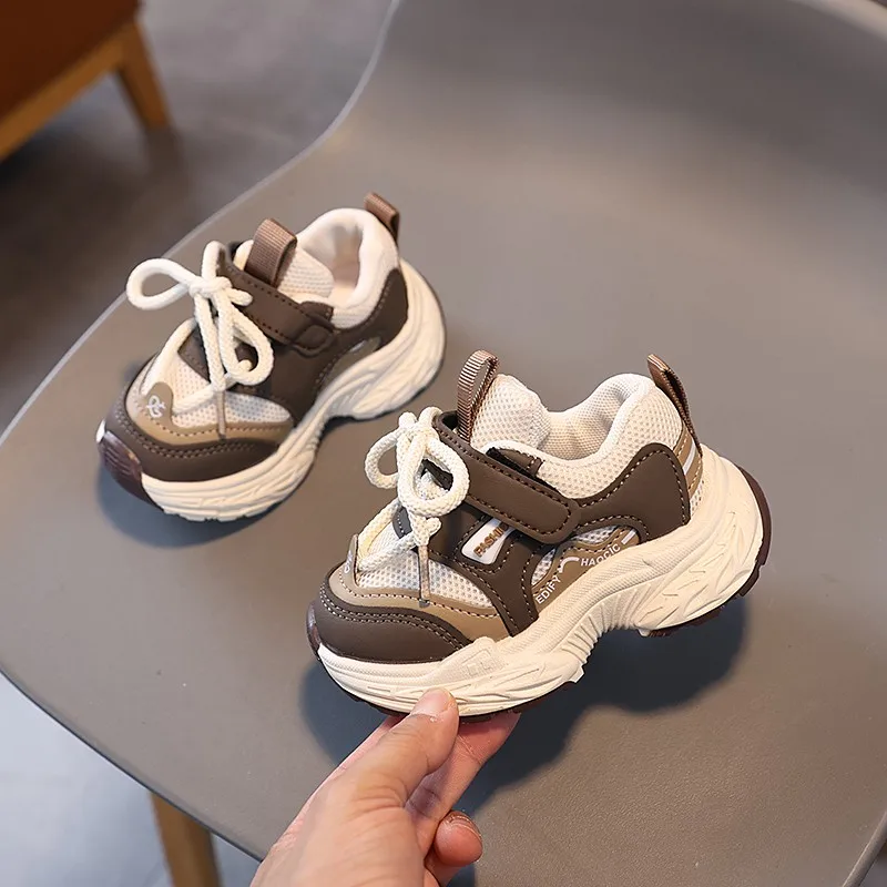 الأطفال تنفس أحذية رياضية مكتنزة للجنسين أحذية رياضية غير رسمية طفل بنين فتاة المضادة للانزلاق أحذية مدرسة التنس 3-6Y الخريف الربيع #4