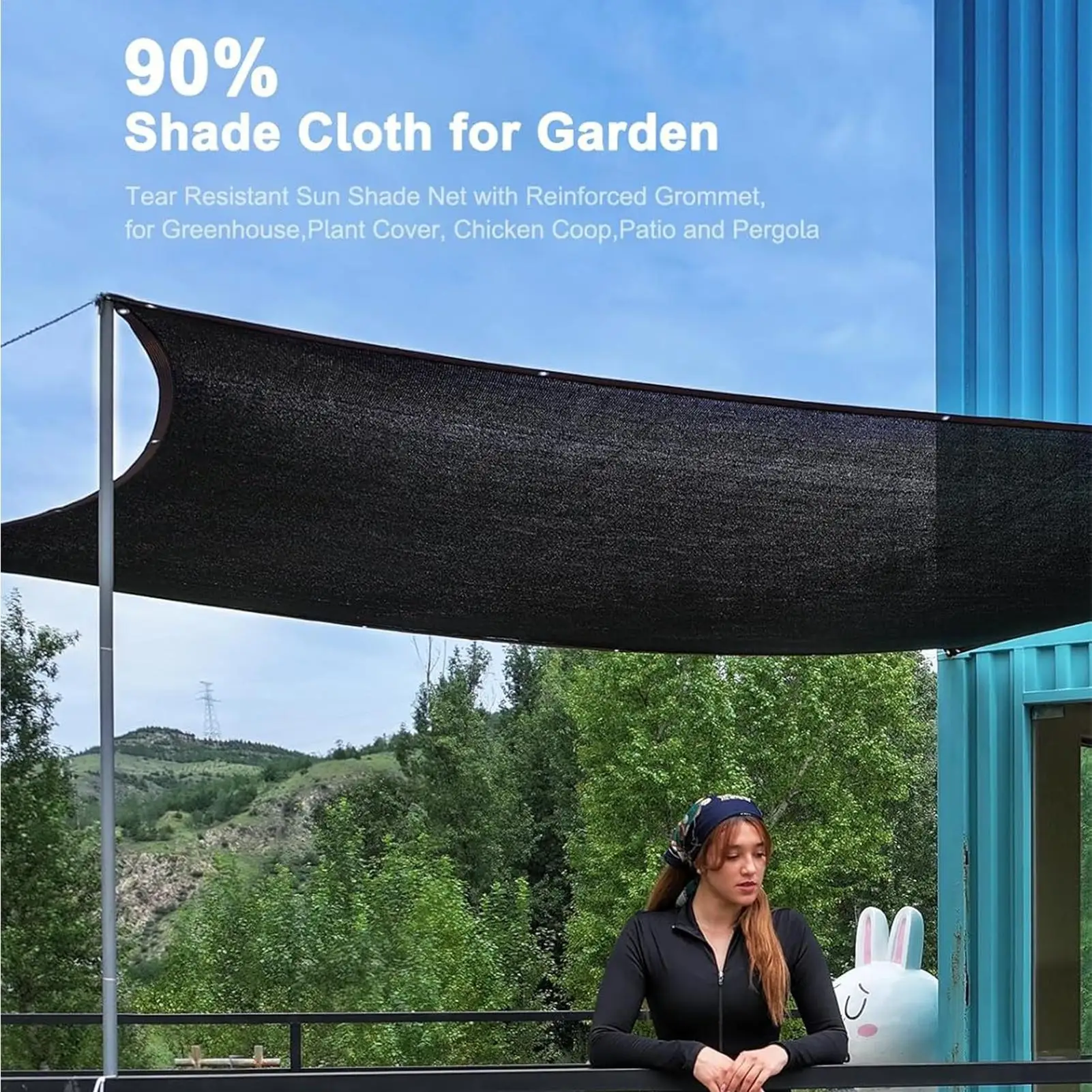 Garten-Sonnenschutznetz Sonnenschutz-Netzgewebe Rasen-Schwimmbad-Sonnenschutz Sonnenschutzabdeckung Gewächshaus-Sonnenschutznetz