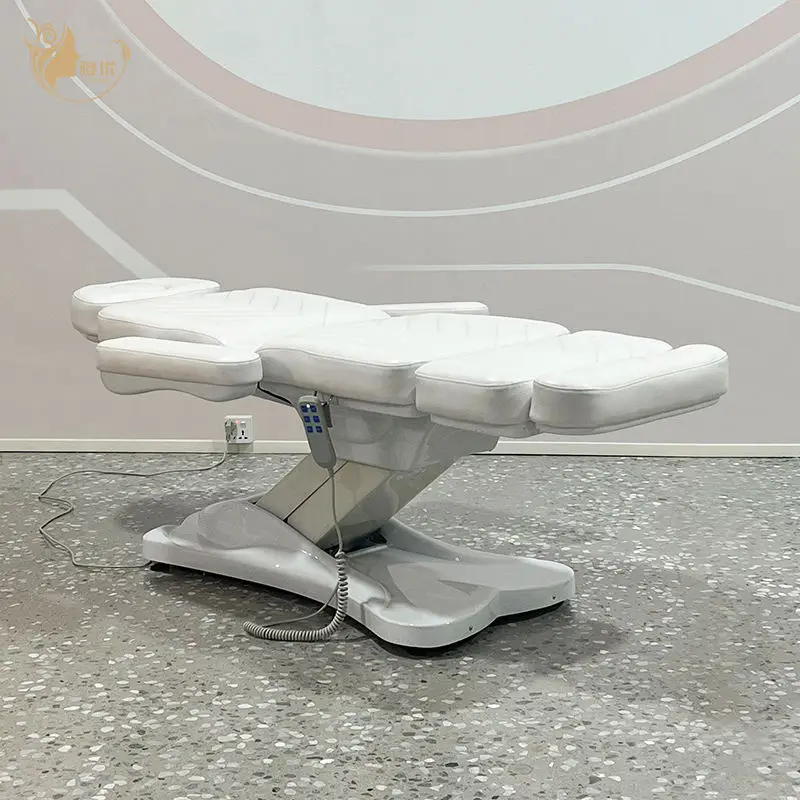 Electric Adjustable Massage Bed With Metal Frame And Synthetic Leather For Tattoo Microblading And Medical Spa Use