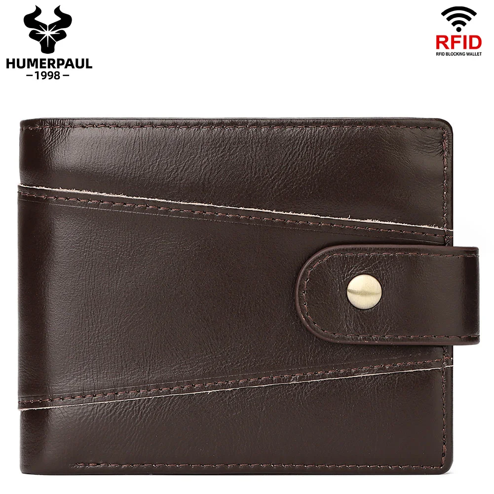 

Leather men's wallet, card case, ID case, multi-card slot, anti-magnetic coin purse