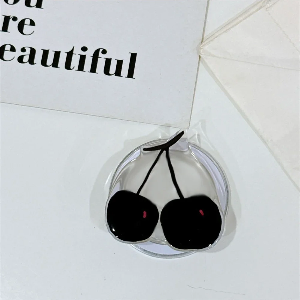 マグセーフ用磁気サポートリング,かわいいフルーツ,チェリー,電話ホルダー,iPhone用グリップ,韓国製サポートリング