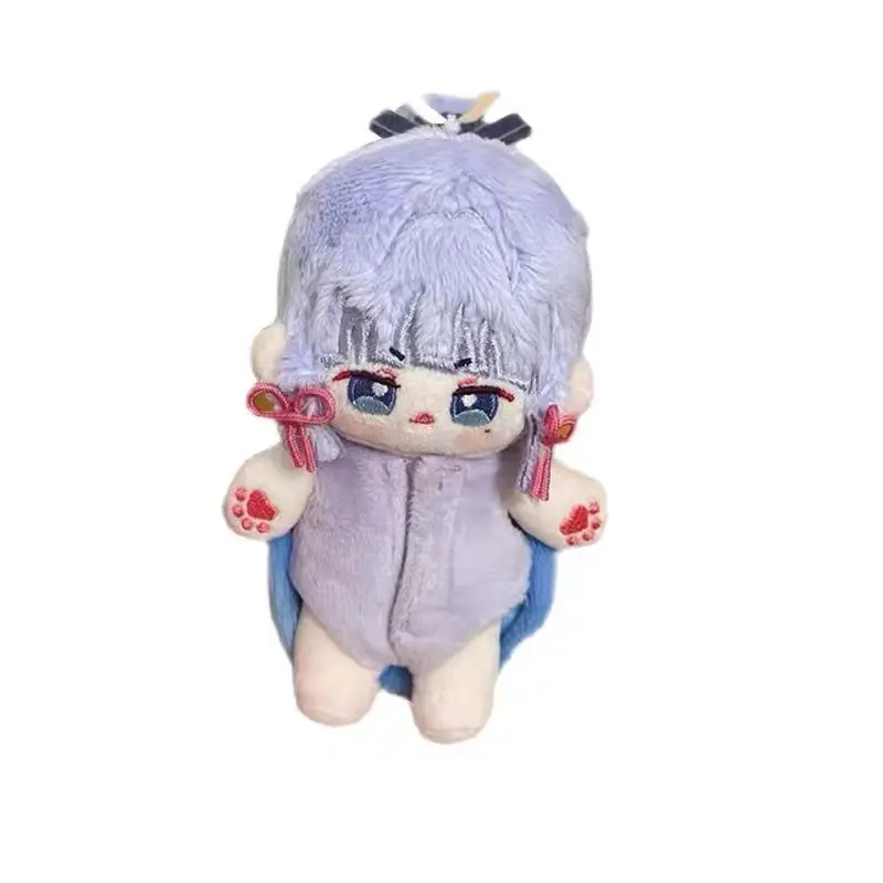 Genshin Impact Kamisato Ayaka 12cm Cotton Backpack Charm Keychain Plush Cute Stuffed doll Body Plushie Toys Cosplay Gift - view 2