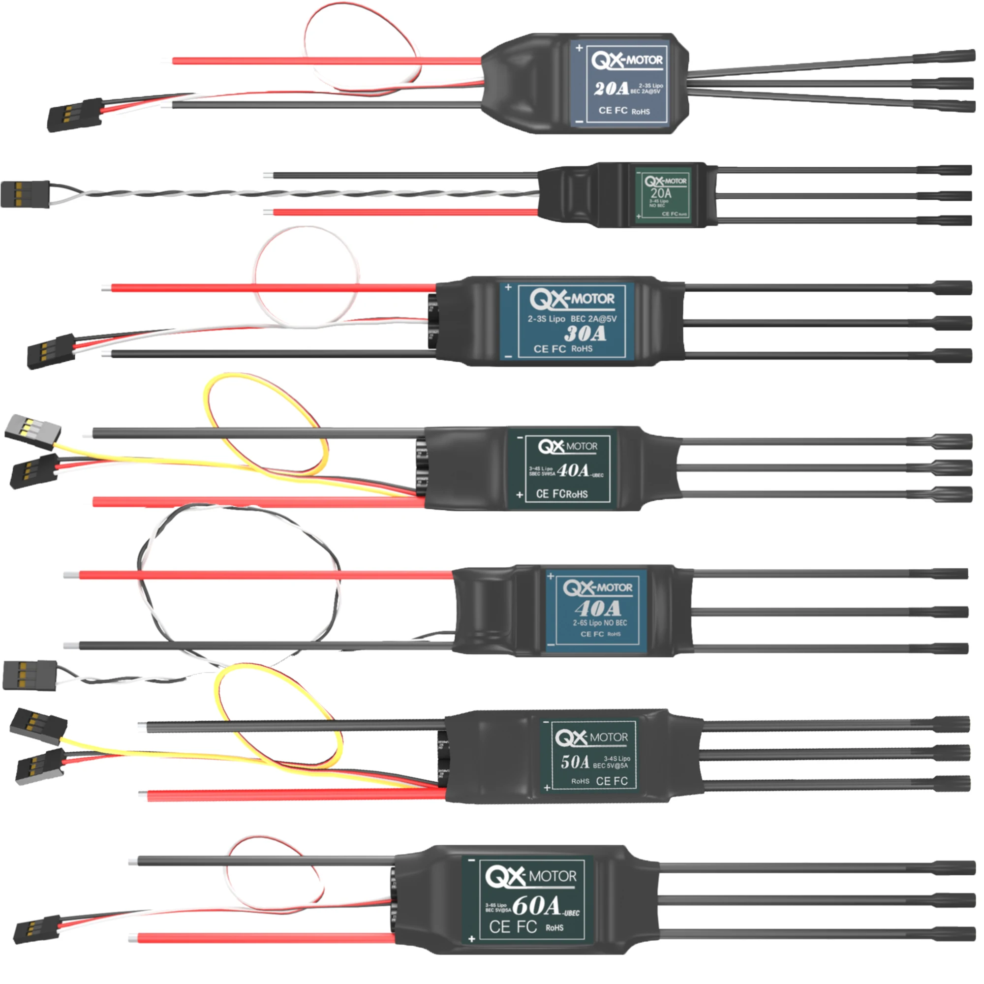 20A-120A Brushless ESC Speed Controller Compatible with QX-MOTOR EDF Ducted Fan Motor RC Drone Jet Plane Parts view 2