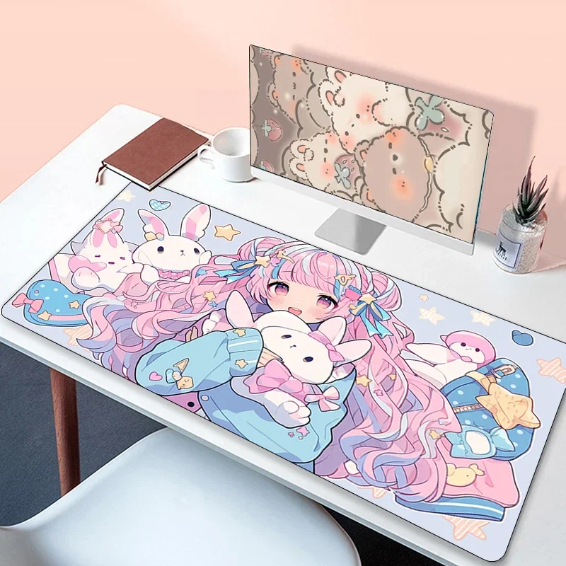 

Kawaii Anime Girl Mause Pad Extended Gaming Mouse Mat Mausepad Computer Accessories Pc Gamer Deskmat Mats Keyboard Cabinet Desk