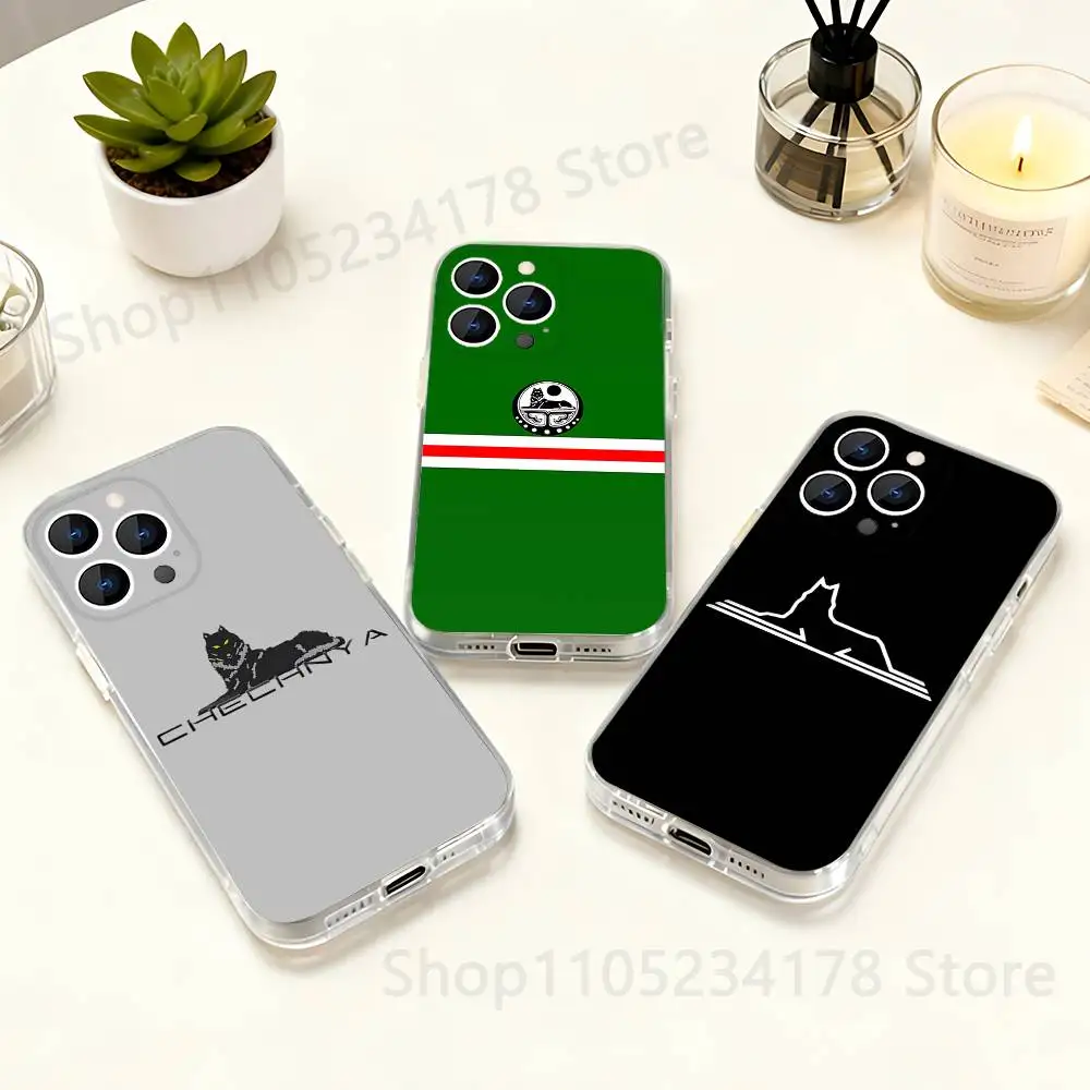 

Art Chechen Coat Of Arms Transparent soft case for iPhone 17,16,15,14,13,12,11,Pro,Max,Plus, X,XS,XR,SE4,E Mini