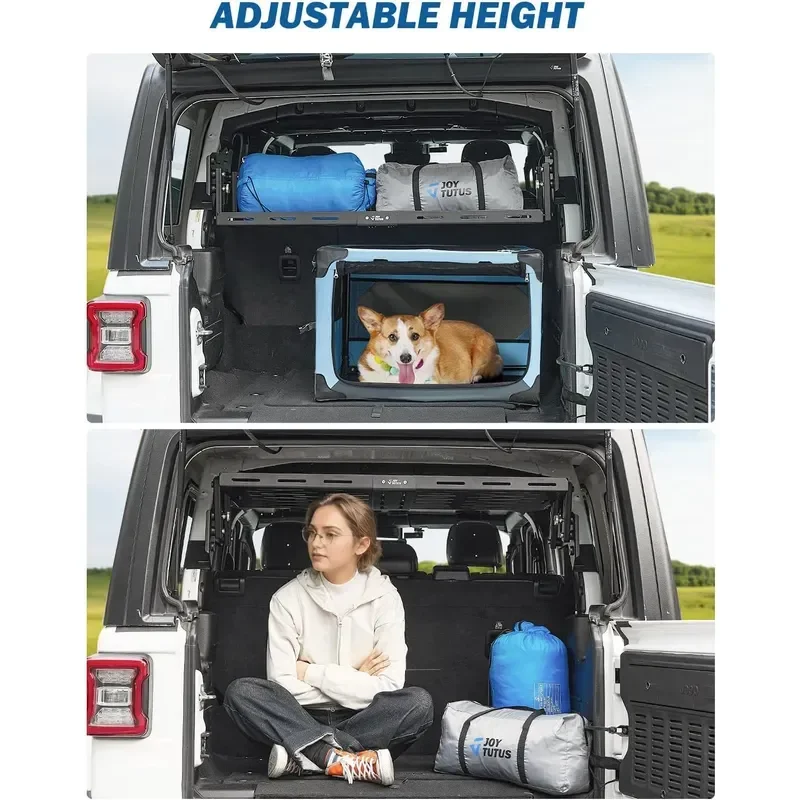 Rear Cargo Rack Basket for Wrangler JL 2018-2023 Adjustable Height