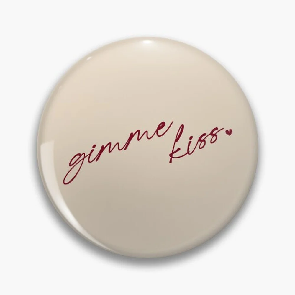 Gimme Kiss. | Heated Rivalry Pin Holographic Star Heart Pin Brooches Laminated Button Fashion Accessory