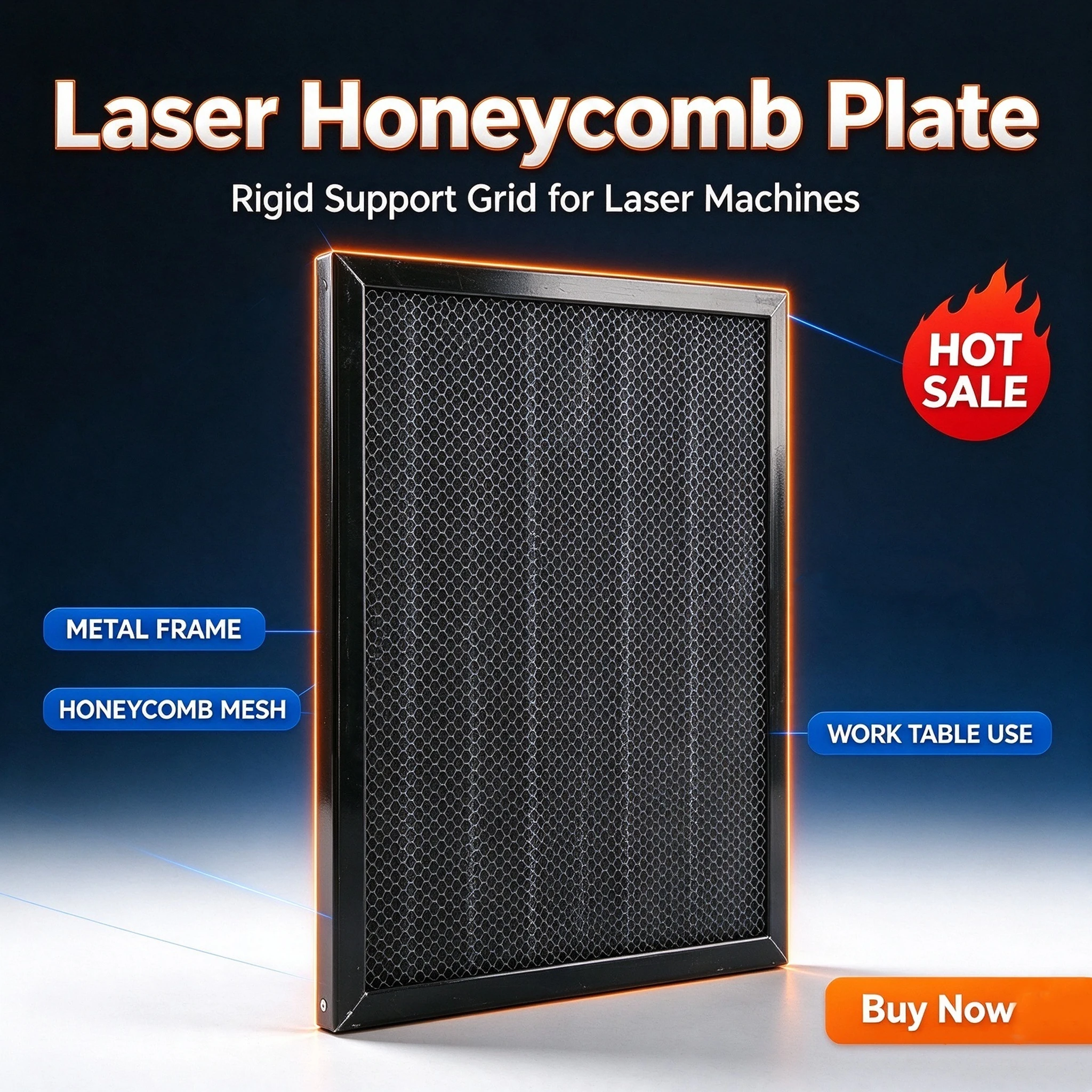 Honeycomb Laser Bed 500x500mm Honeycomb Work Table for Fast Heat Dissipation and Smoke Elimination for Laser Engraver & Cutter