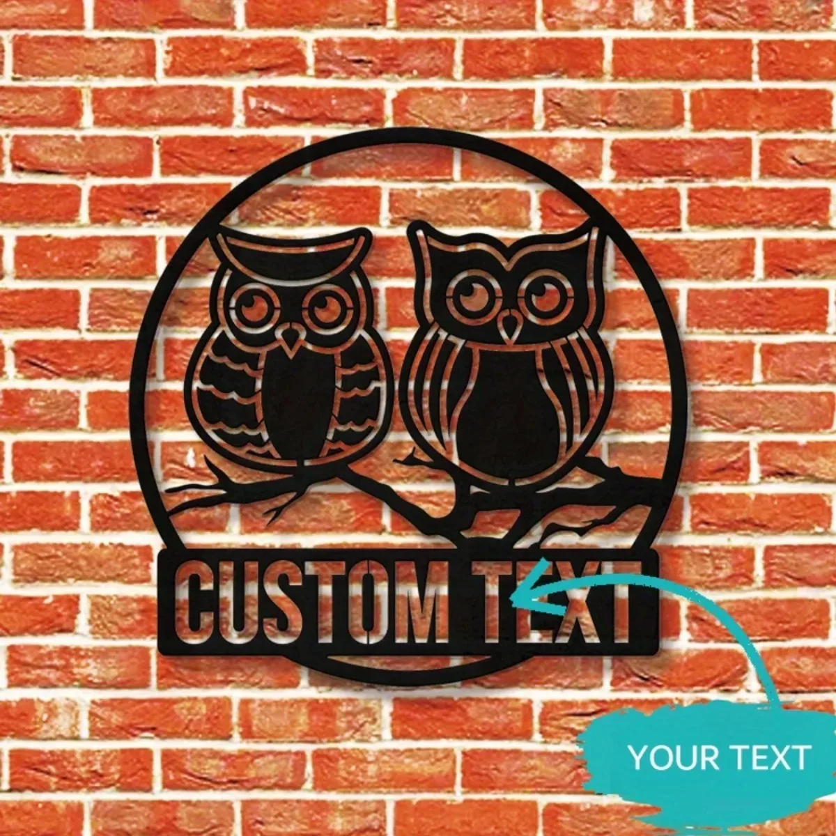 ديكور حائط على شكل بومة معدنية عتيقة مخصصة - قطعة بيان غير كهربائية خالية من الريش لجميع المناسبات المنزلية #5