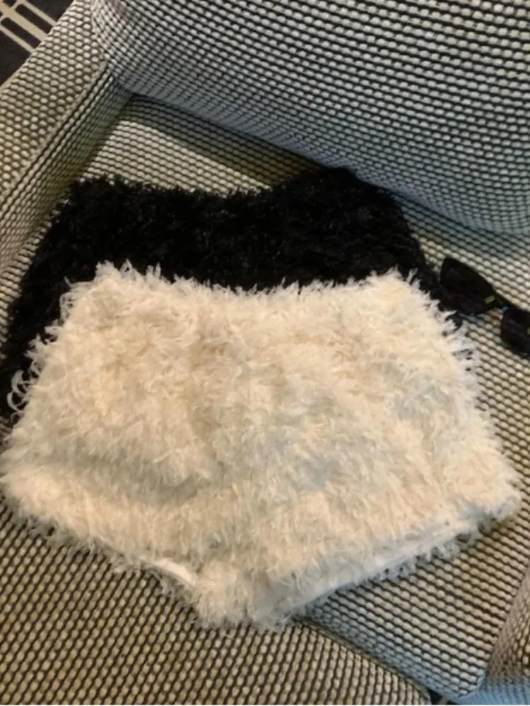 Calças de cintura alta evasê de pernas largas calças brancas para mulheres casuais outono inverno facionable commute sle corte reto malha...