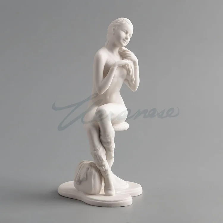 Abstract Nude Male Figurines Figure Sculpture Creative Scrub Ceramic Craft Home Decor Accessories ModernFrosted Ceramic Ballet