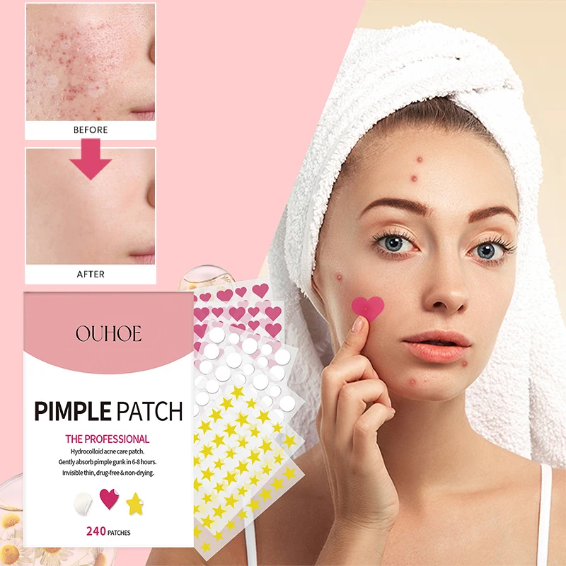 

Heart Shaped Acne Patch 2024 New Facial Repair Cleaning Coverage Acne Treatment Waterproof Sweatproof Mild Acne Patch