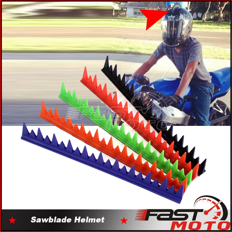 5 Colors Motorcycle Biker Racing Sawblade Helmet Mohawk Decals Warhawk Spike Decorative Ski Snowboard Helmets Hawk Universal