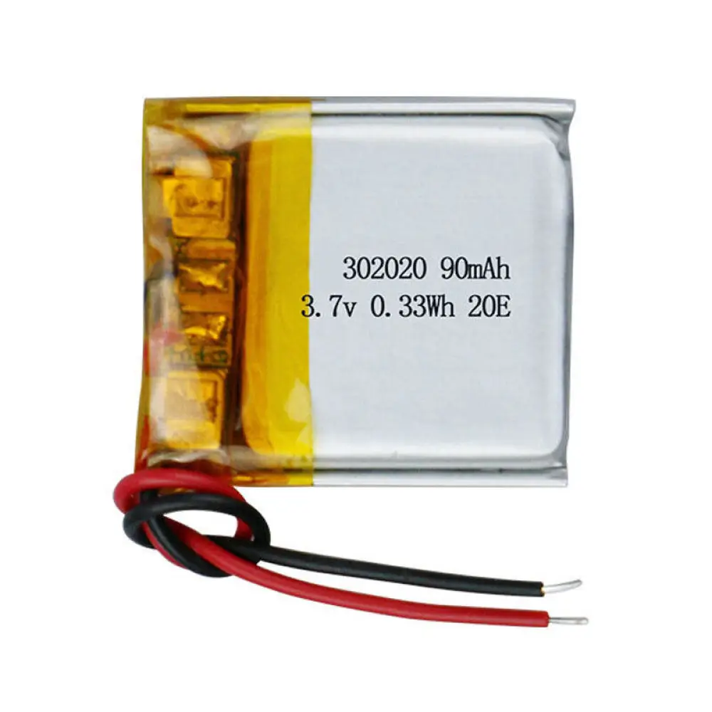 Rechargeable 3.7V 90Mah 302020 Lithium Polymer Ion Battery For ELECTRIC TOYS MP3 TABLET CHARGING TREASURE POWER GPS