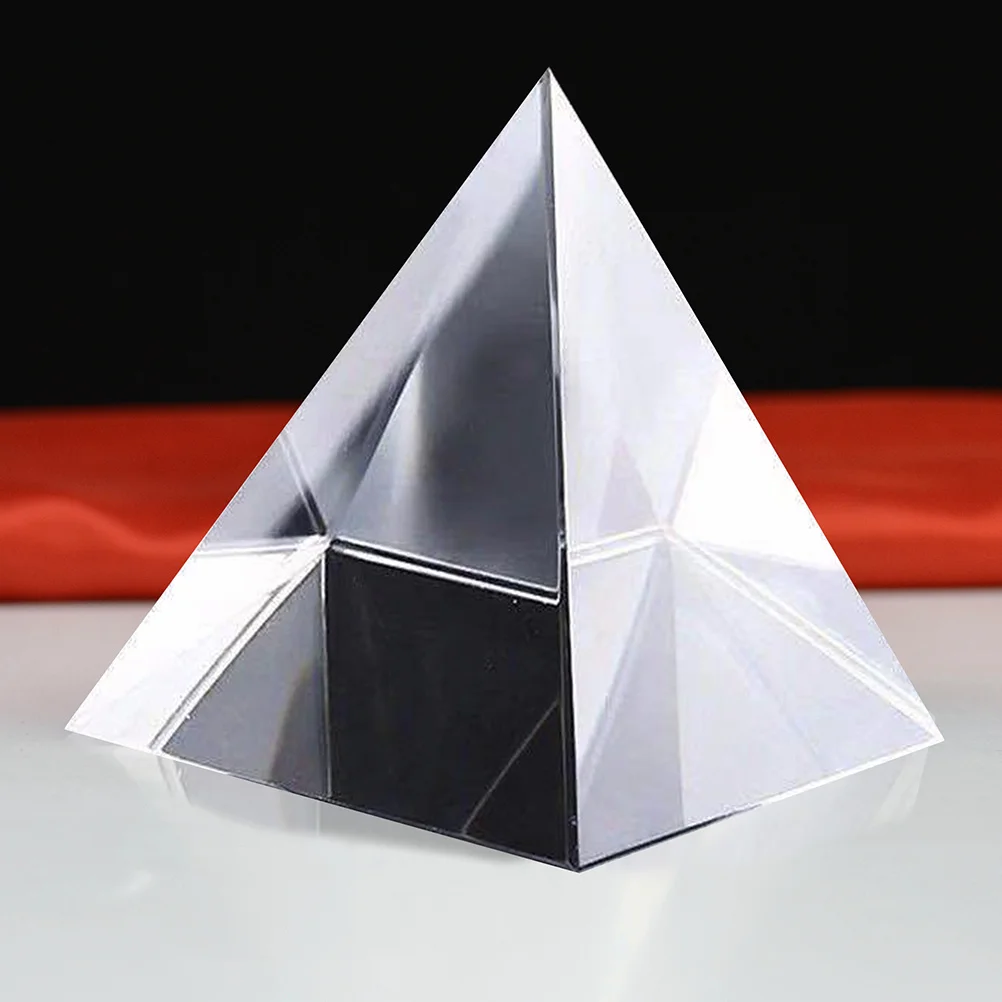 

1PC Simulated Pyramid Crafts Artificial Crystal Pyramid Decor Delicate Pyramid Desktop Adormnment Mini Pyramid Decor for Home Of