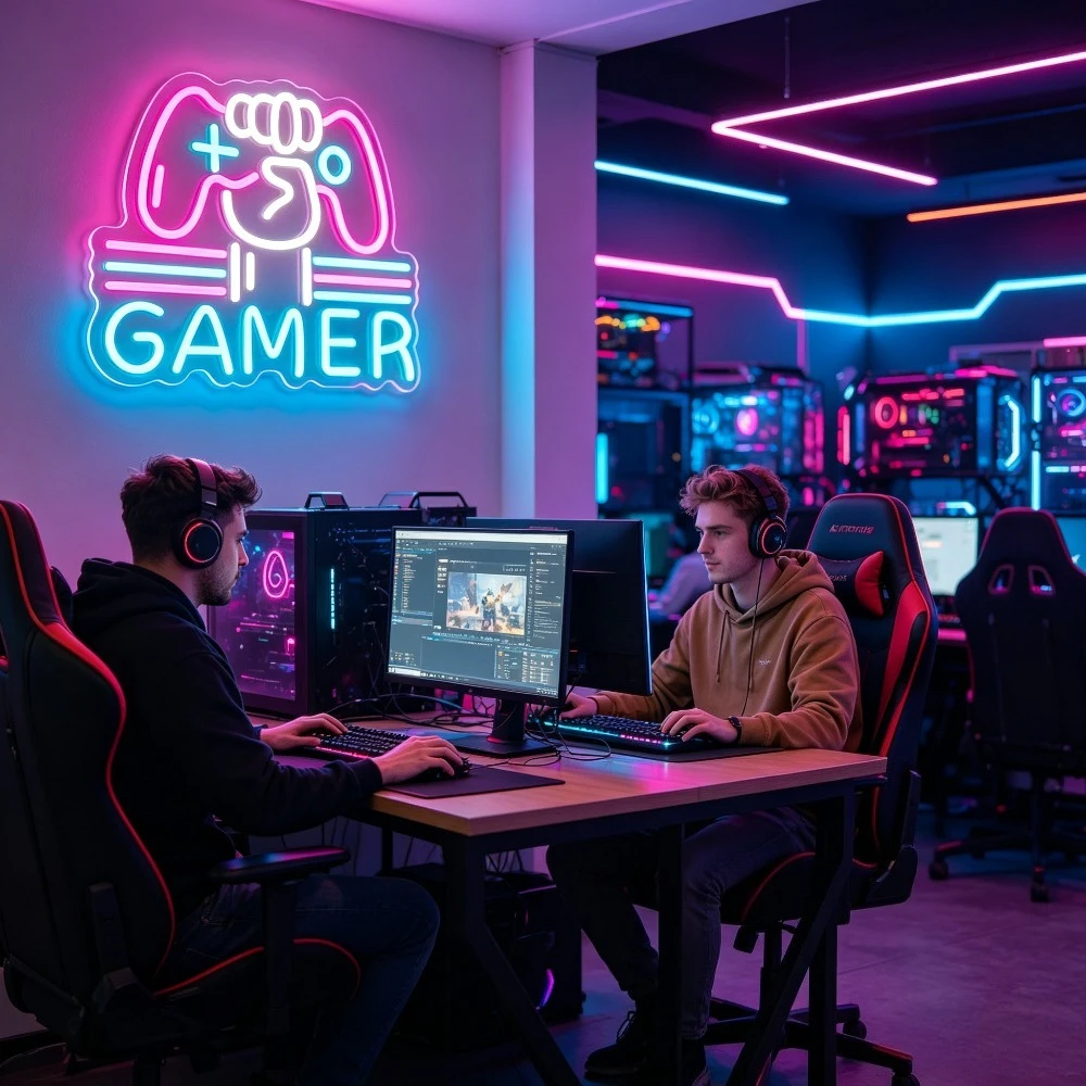 Gamer Neon Sign LED Light for  - Gaming Console Setup ulasan dan harga