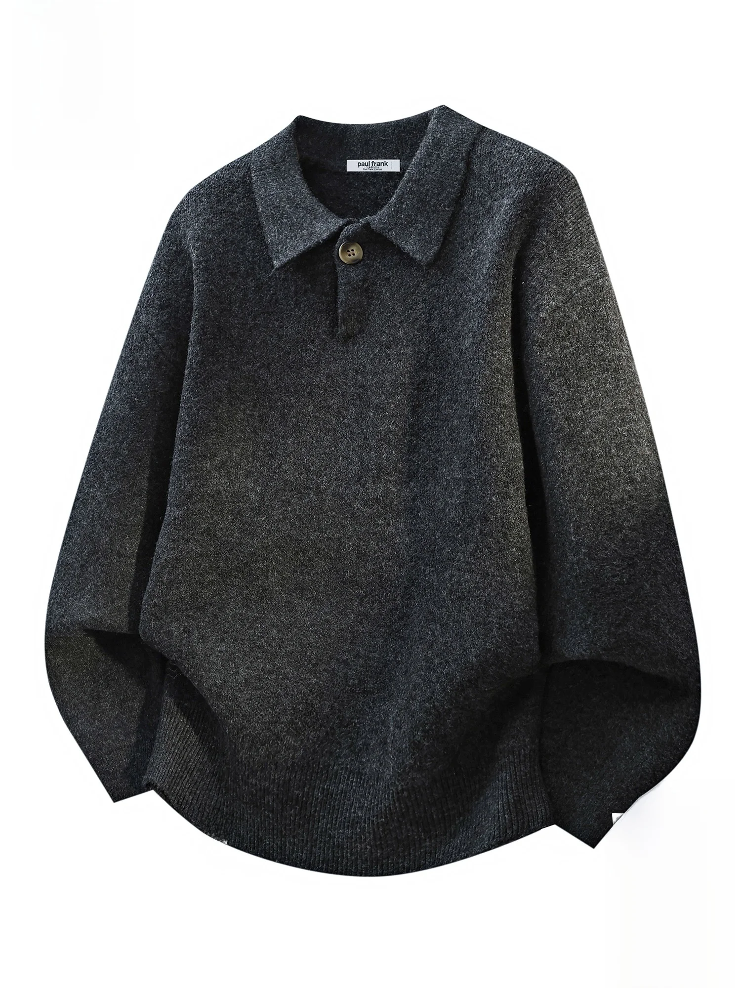 

PaulFrank Pure Color Ne Knitted Sweater Men's Loose Casual Long Sve Spring Faionable Comfortable Soft Polyester