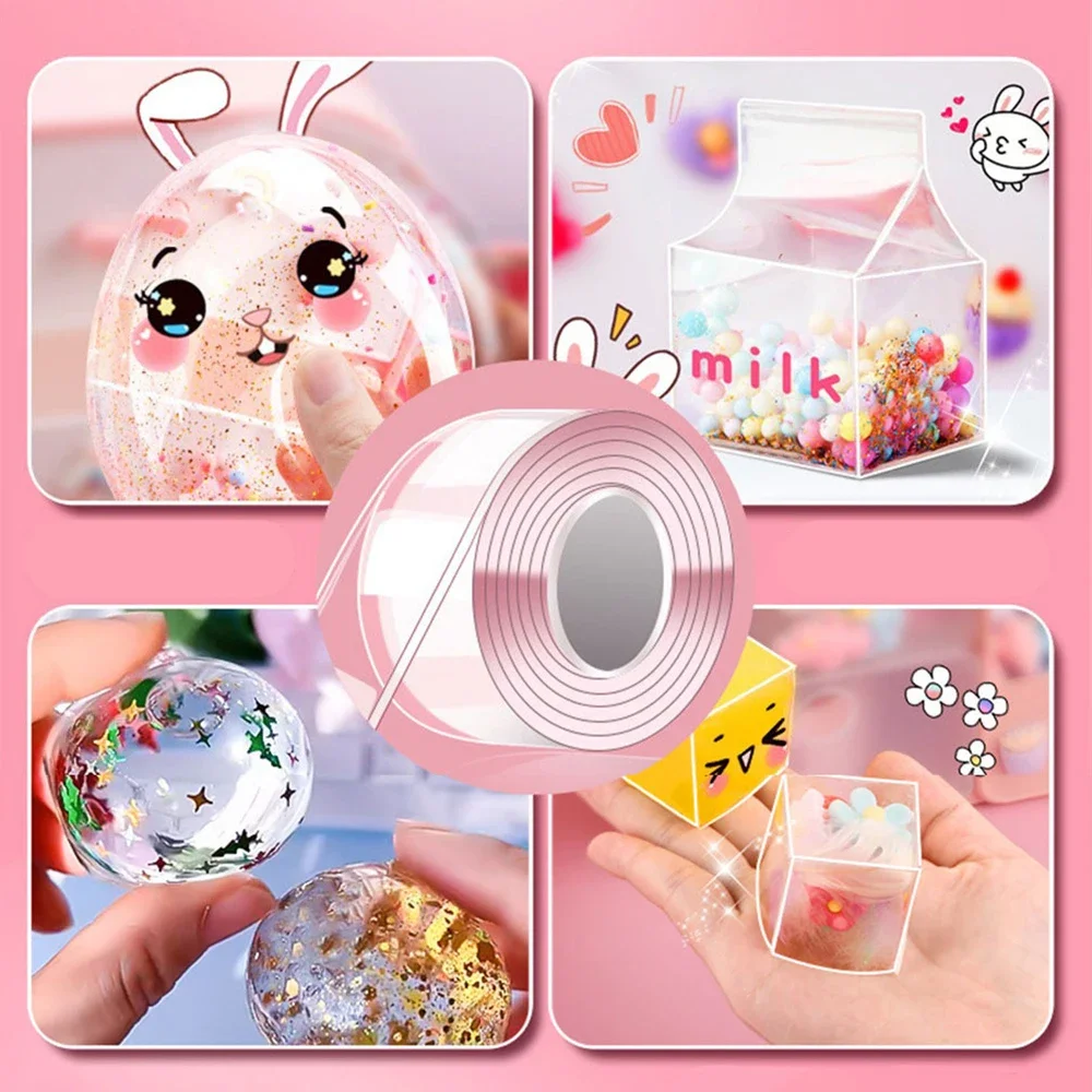 Huishoudelijke Apparaten Stickers Diy Bubble Blaas Tape Dubbelzijdig Tape Kinderen Stress Reliëf Speelgoed Kleefstoffen Sealers