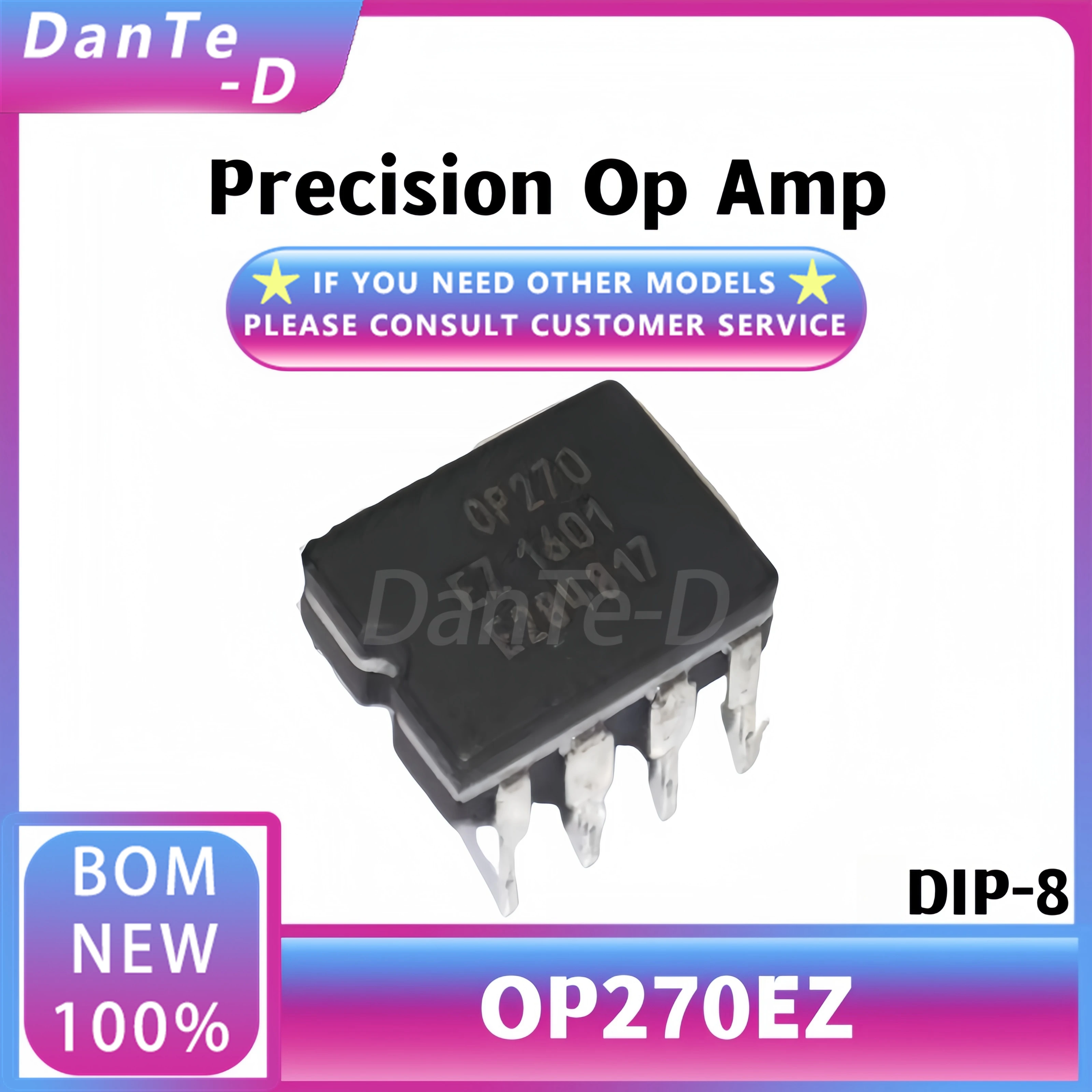 OP270EZ New OP270 precision low noise operational amplifier in line with the CDIP-8 IC