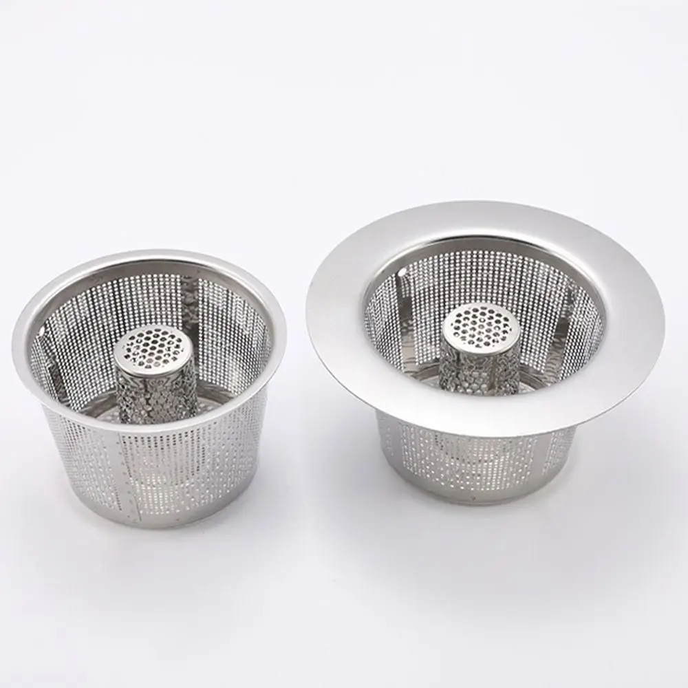 Stainless Steel Sink Strainer Anti-blocking Round Shape Floor Waste Filter Net Hair Catcher Waste Catcher