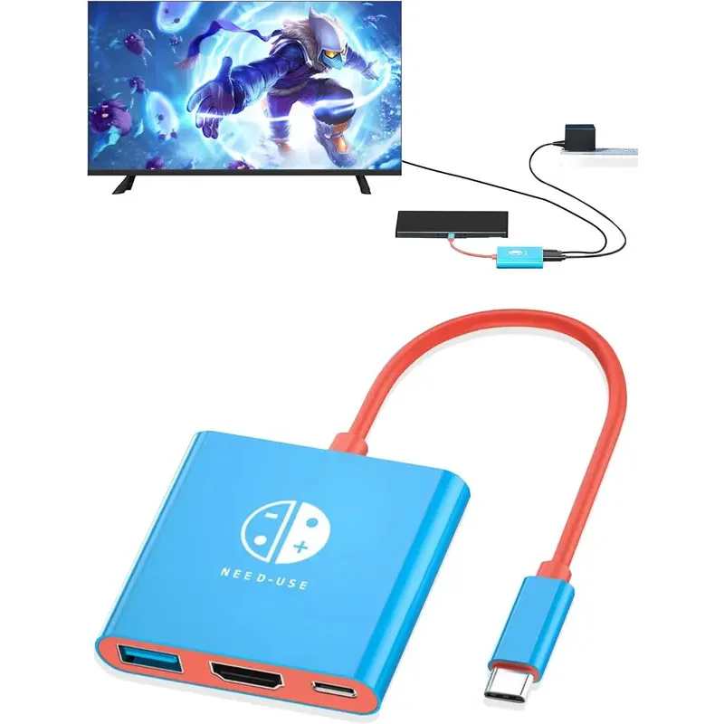 The USB-C to HDMI adapter supports 4K/1080P TV mode switching and is compatible with a variety of models Portable Mini NEW HOT