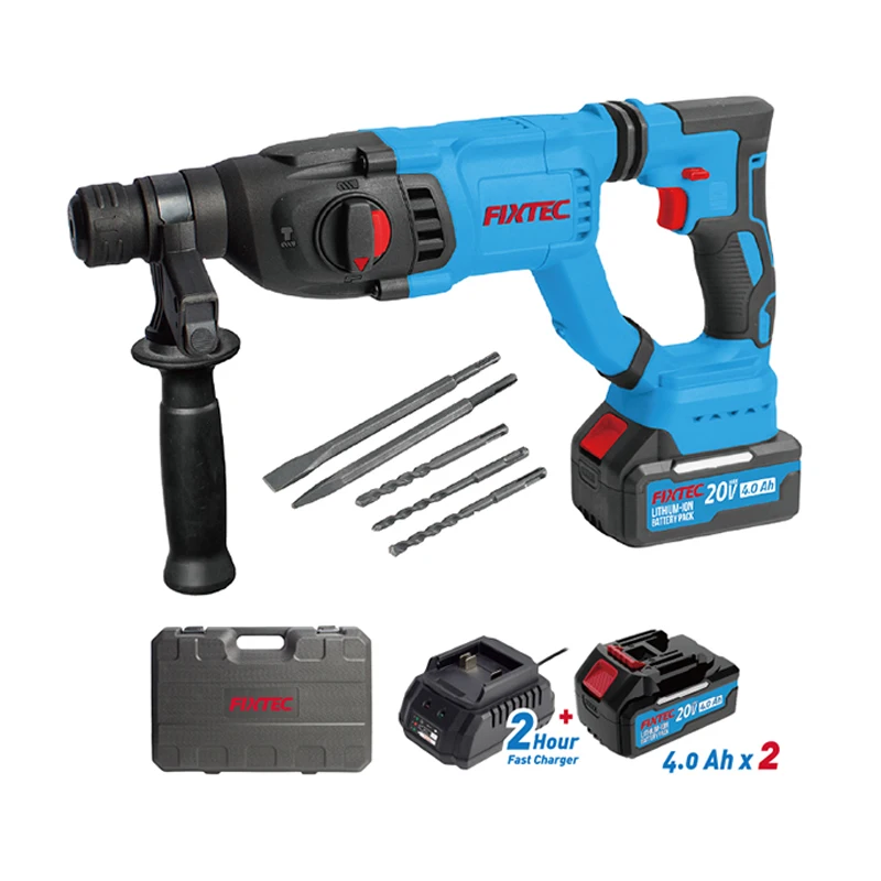 Professional 20V Rechargeable Lithium Battery Brushless Cordless 26mm Rotary Hammer Drill