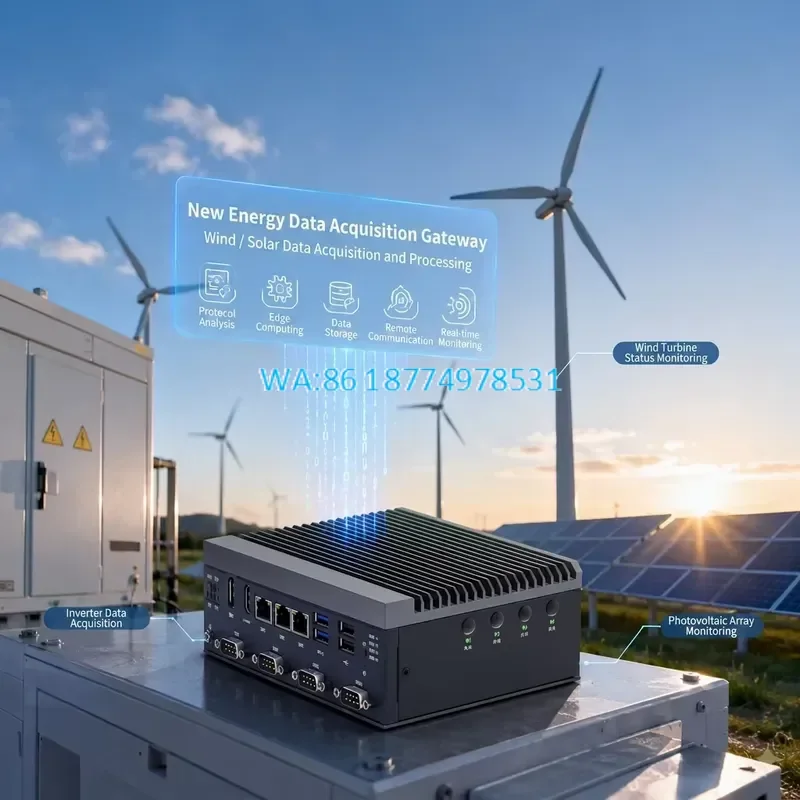 Wmwmnu for Celeron J6412 Quad Core Fanless Industrial Mini PC 3 LAN 4 USB Supports 4G 5G WiFi Windows 10 11 Embedded Computer