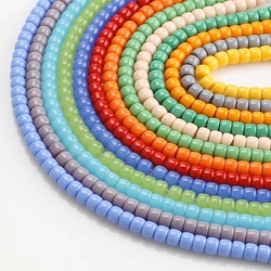 60Pcs 6x8mm Mixed Crystal Glass Loose Spacer Beads Cylindrical Crafts For Jewelry Making Supplies DIY Necklaces Bracelet