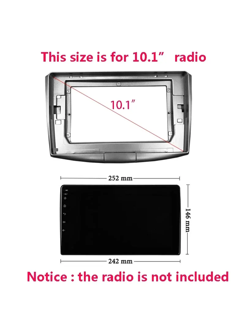 2 Din 10.1 Inch Car Radio Installation DVD GPS Mp5 Plastic Fascia Panel Frame for Volkswagen VW magotan Passat B7 2011-2015