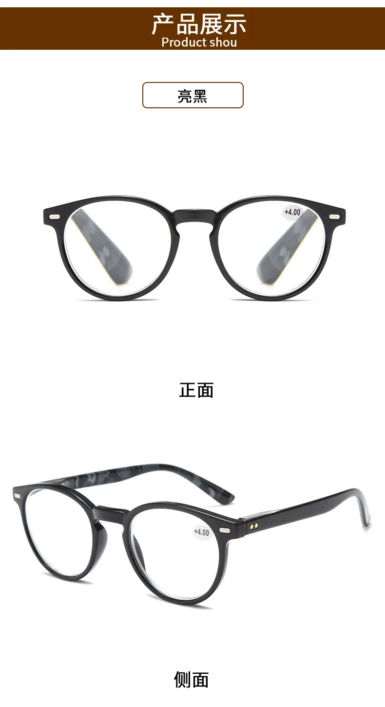+1,0 ~ +4,0 Reissägel-Lesebrille, einfacher trendiger Stil, Federbrillenbeine, neutraler Stil, Lesebrille mit stabilen Scharnieren – Detail 8