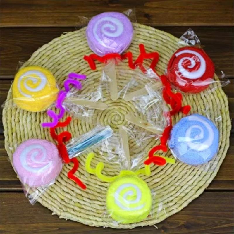 10 Pcs Small Gifts For Opening Events Souvenirs Lollipops Cakes Towels Birthday Gifts Rewards And Benefits Cotton Microfiber