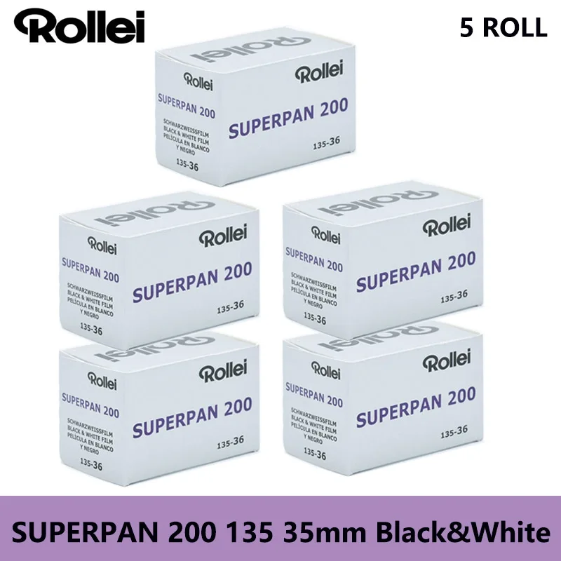الأصلي Rollei SUPERPAN 200 135 1/3/5/9 لفات 35 مللي متر أبيض وأسود فيلم سلبي (36 التعرض/لفة) المهنية لكاميرا فيلم 135