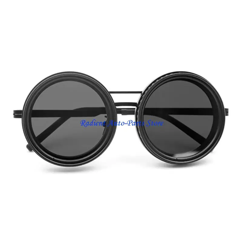 

T3EF UV400 Protected Polarized Steampunk Sunglasses Elegant Round Circle Sunglasses for Cosplay Parties & Outdoor Adventures