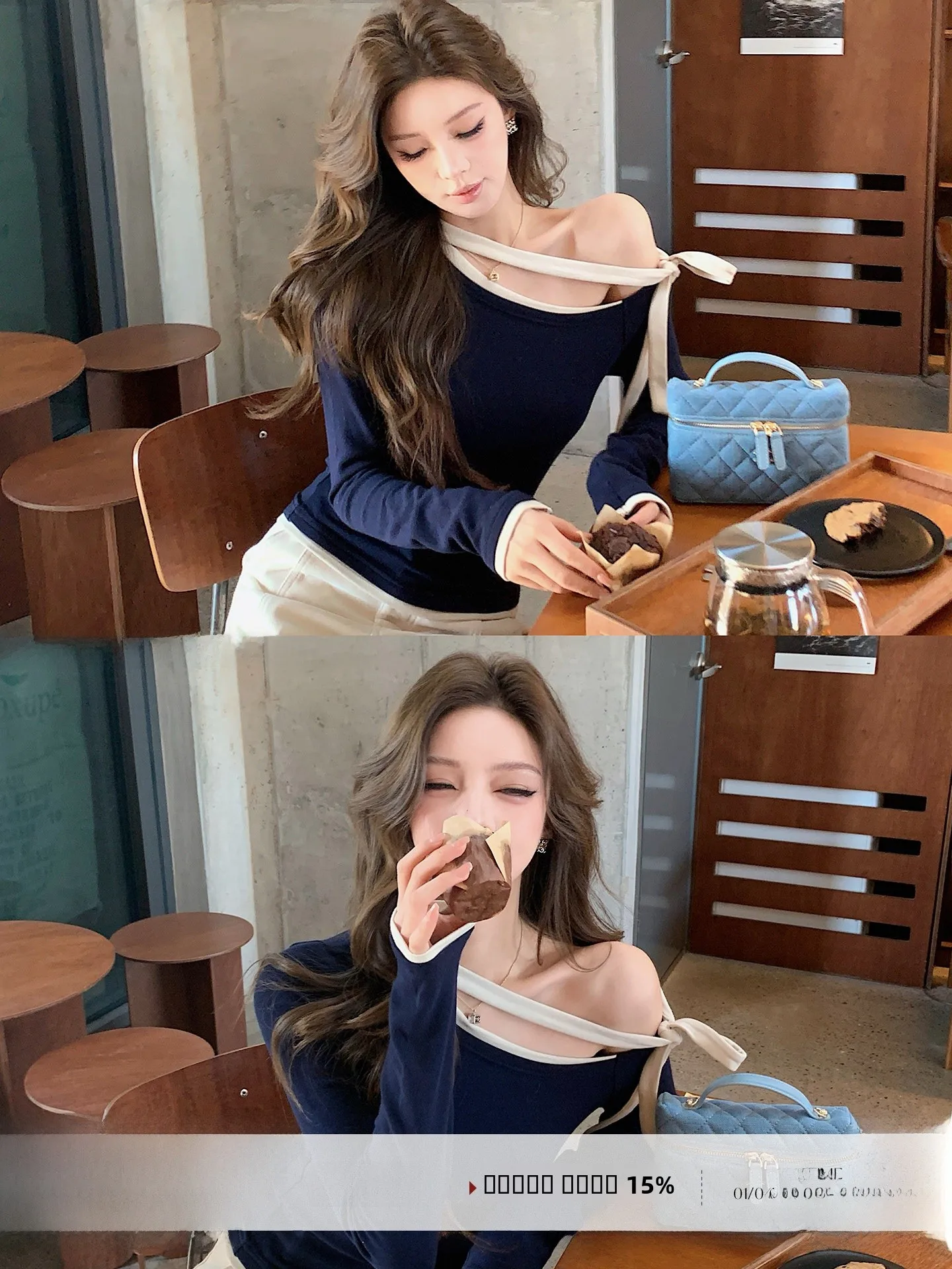 

oulder Bared Knitted Top Women's Sle Casual Long Sve Knot Design Side oulder Leisure Faion Upperwear Autumn Season