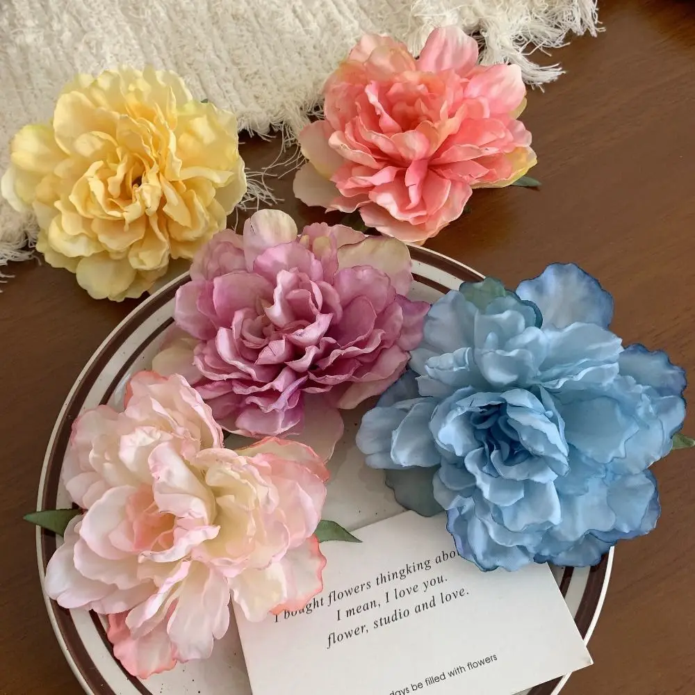 

Cloth Simulation Flower Hair Clip Bohemian Style Seaside Vacation Headwear Rose Hairpin Headdress Barrettes Girl Hair Clip