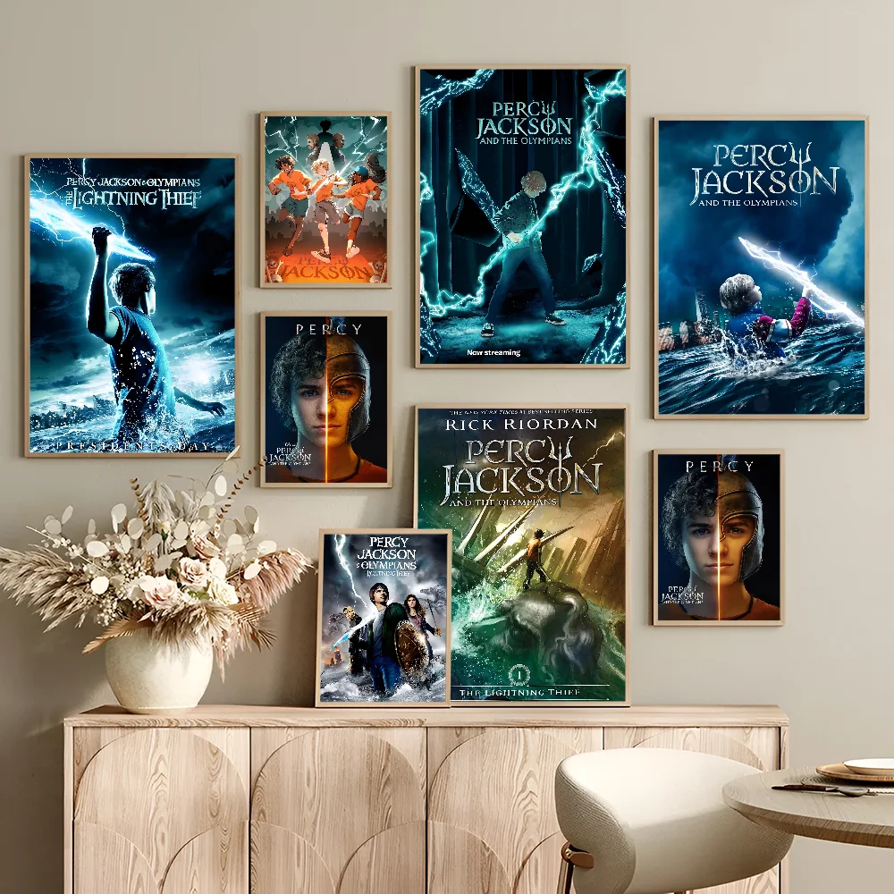 P-Percy J-JacksonS O-Olympians Movie Sticky Posters Vintage Room Home Bar Cafe Decor Vintage Decorative Painting